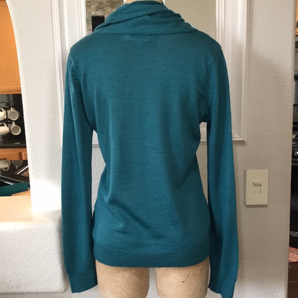Calvin Klein Roll Cowl Neck Sweater Size Med Wool Irish Green St. Patrick's Day - Picture 7 of 12